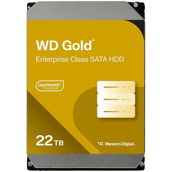 HDD|WESTERN DIGITAL|Serial ATA III|3.5 "|Buffer 512 MB|7200 RPM| 22 TB|Gold|WD222KRYZ