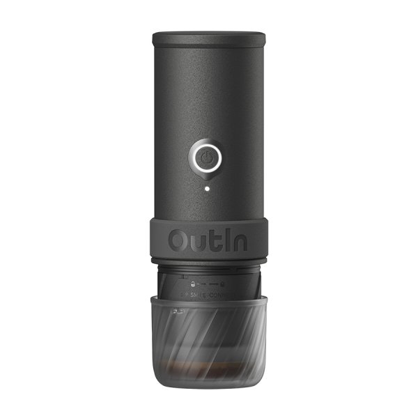 OutIn Mino Portable Electric Espresso Machine, model OTEM-MO-01-AA-SG, color Space Grey