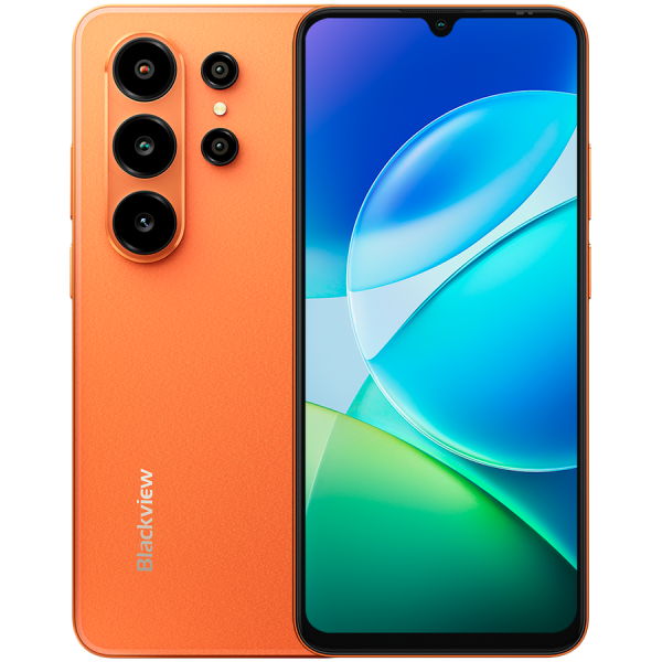 Blackview WAVE 10C LTE 6.88-inch HD IPS 720x1640 90Hz 4+32GB T310 Quad-core 2.0GHz CAM 8MP+13MP 5000mAh Android 16 Face ID,Sunset Orange
