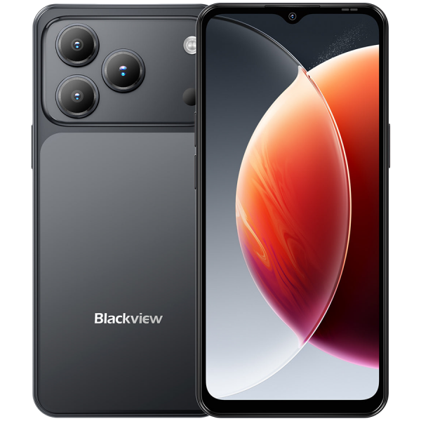 Blackview WAVE 7C LTE 6.56-inch HD IPS 720x1612 90Hz 4+64GB T310 Quad-core 2.0GHz CAM 13MP+32MP 5000mAh Android 16 Face ID Protective Case,Phantom Black