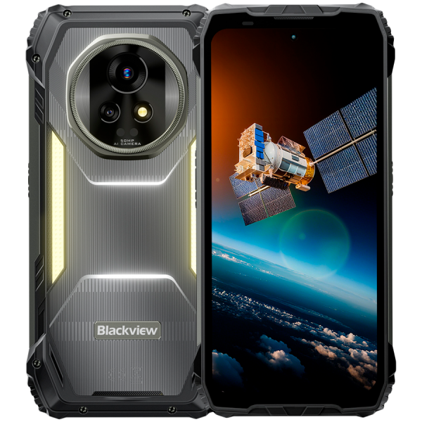 Blackview XPLORE 2 Satellite Rugged Phone 5G 6.73 inch AMOLED 3200x1440 120Hz 12+256GB MT 8300 Octa-Core 3.35GHz 50MP Front 50+20MP Rear Cam Night Vision WiFi6 BT5.4 20000mAh 120W Gorilla Glass 5 MIL-STD-810H Android 15,Black