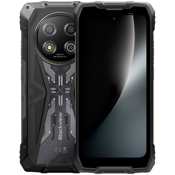 Blackview ROCK 2 5G 6.67-inch HD+ 1640x720 120Hz 8+256GB Unosoc T8100 Octa-Core 2.2GHz 13MP Front 16MP Rear NFC FG MIL-STD-810H 15000mAh Fingerprint  Android 16,Black