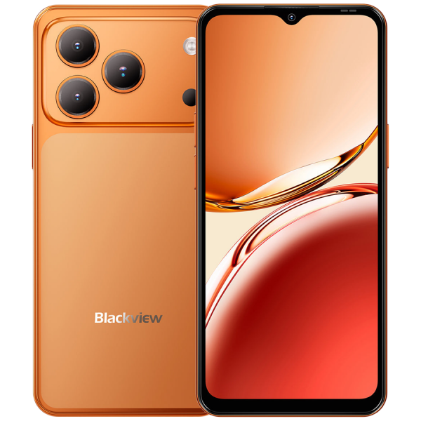 Blackview WAVE 7C LTE 6.56-inch HD IPS 720x1612 90Hz 4+64GB T310 Quad-core 2.0GHz CAM 13MP+32MP 5000mAh Android 16 Face ID Protective Case,Vitality Orange