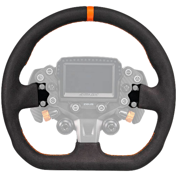 SIMAGIC ZS-320CD (Suede), 320 mm D-shape, flat-bottom, all-rounder