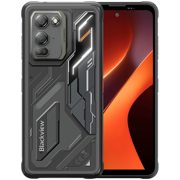 Blackview FORT200 LTE 6.78-inch FHD+ 2460x1080 120Hz,12+256GB,MT Helio G100 Octa-Core 2.2GHz,50MP Front 108MP+13MP Rear,NFC,Fingerprint,Night Vision cam+IR light,5000mAh Wireless charging,Android 16,Phantom Black