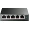 5-Port Gigabit Easy Smart Switch with 4-Port PoE+, metal case, desktop mount, Po...