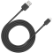 CANYON Lightning USB Cable for Apple, round, 1M, Black