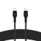 BELKIN  USB-C to USB-C 2.0 Braided silicone, 3M, Black