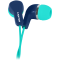 CANYON Stereo Earphones with inline microphone, Green+Blue
