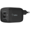 BELKIN 65W PD PPS Dual USB-C GaN Charger, Black