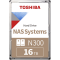 HDD NAS TOSHIBA N300 16TB CMR, 3.5'', 512MB, 7200RPM, SATA, TBW: 180