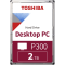 HDD Desktop TOSHIBA P300 2TB SMR, 3.5'', 256MB, 7200RPM, SATA