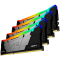 Kingston 64GB 3200MT/s DDR4 CL16 DIMM (Kit of 4) 1Gx8 FURY Renegade RGB