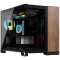 CORSAIR 2500X Micro ATX Dual Chamber PC Case - Black/Walnut Wood