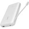 BELKIN 20k PD30W Integrated USB-C Cable Power Bank, White