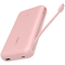 BELKIN 20k PD30W Integrated USB-C Cable Power Bank, Pink