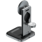 SATECHI 3-in-1 Foldable Qi2 Wireless Charging Stand (Space Gray) with Type A,C,G plugs
