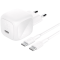BELKIN 45W USB-C PD WALL CHARGER, 1M C-C CBL, WHT