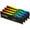 Kingston DRAM 64GB 6000MT/s DDR5 CL40 DIMM (Kit of 4) FURY Beast RGB XMP