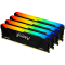 Kingston 128GB 3600MT/s DDR4 CL18 DIMM (Kit of 4) FURY Beast RGB