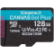 Kingston 128GB microSDXC Canvas Go Plus Gen4 200R A2 U3 Single Pack w/o ADP
