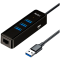 Netac USB Hub WF12, USB-A to USB3.0x3+RJ45+TypeC 5V