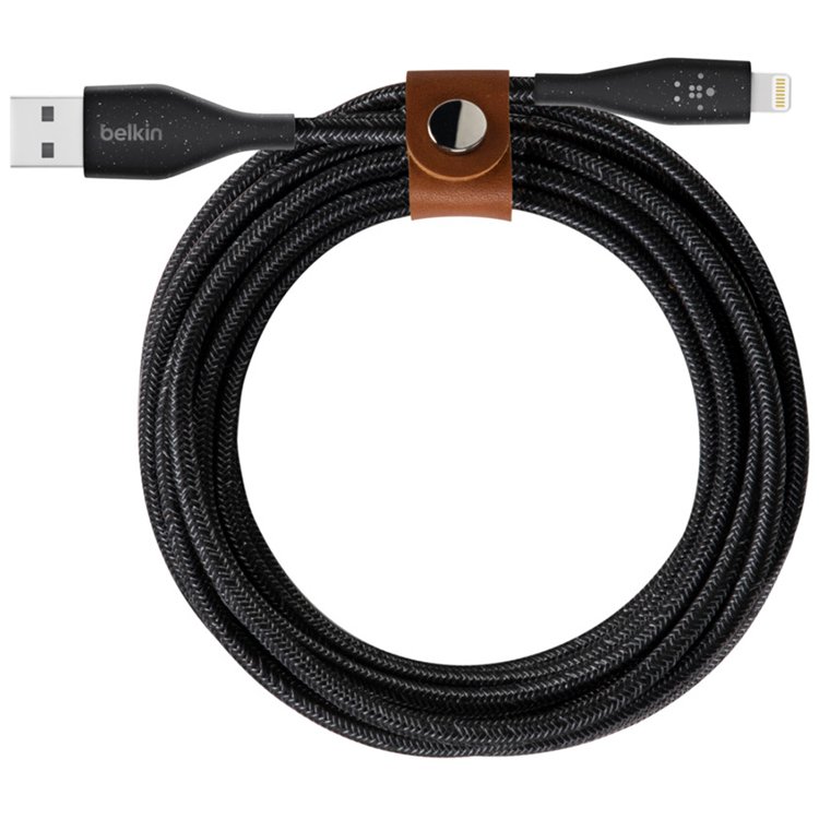 Belkin DuraTek Plus Cable Lightning to USB-A w Strap 1.2m – Black