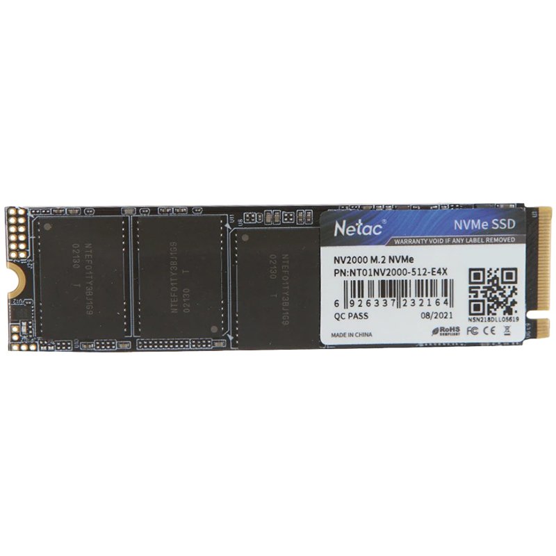 Netac NV2000 PCIe 3 x4 M.2 2280 NVMe 3D NAND SSD 256GB, R/W up to 2500/1000MB/s