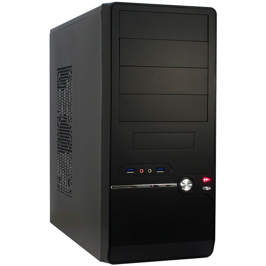 Chassis INTER-TECH IT-Starter04 Midi Tower, ATX, 2 x USB 3.0, HD audio, PSU optional, Black