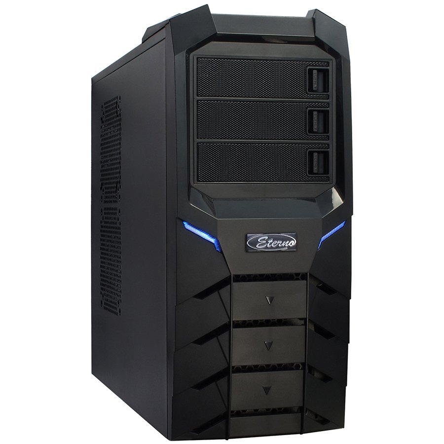 Chassis INTER-TECH Eterno K-five Demon Hunter R2 (ATX, µATX, 2xUSB3.0, USB2.0, HD-Audio, no PSU, Black