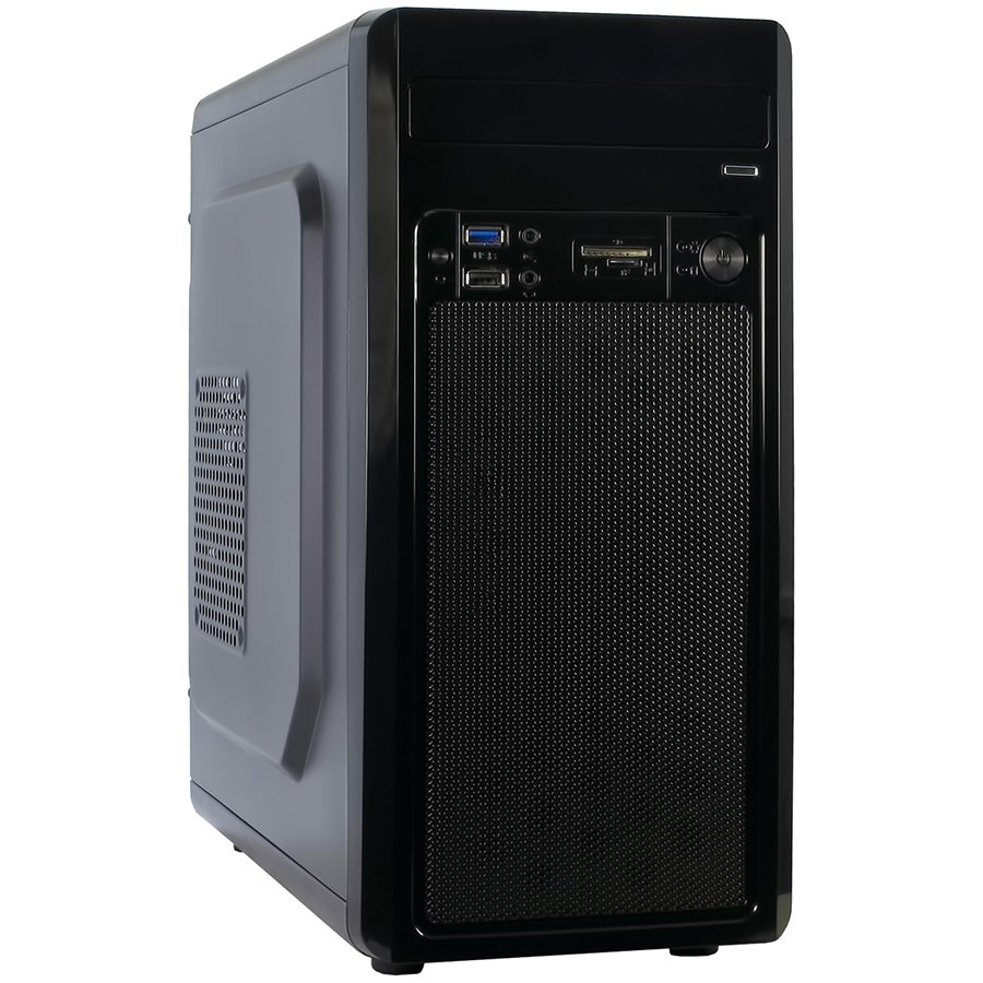 Chassis INTER-TECH MC-02 (µATX, Card-Reader, USB3.0, USB2.0, HD-Audio, 500W PLUS, Black)