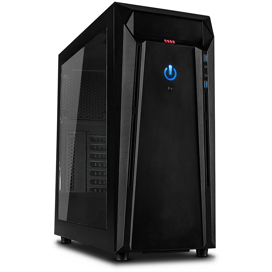 Chassis INTER-TECH N21-02 Arthurus, ATX, 2 x USB 3.0, HD-Audio, Black