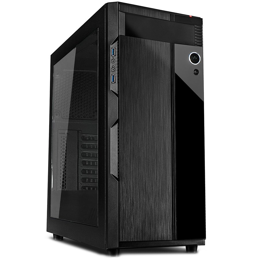 Chassis INTER-TECH N21 Crusader, ATX, 2 x USB 3.0, HD-Audio, Black
