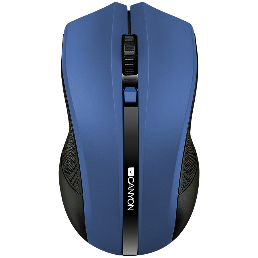 CANYON MW-5 2.4GHz wireless Optical Mouse with 4 buttons, DPI 800/1200/1600, Blue, 122*69*40mm, 0.067kg