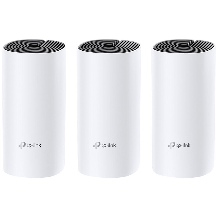 TP-Link Deco M4 (3-pack) AC1200 Whole-Home Mesh Wi-Fi System,Qualcomm CPU,867Mbps at 5GHz+300Mbps at 2.4GHz,2 Gigabit Ports, 2 internal antennas,MU-MIMO, Beamforming,Parental Controls,QoS,Rep