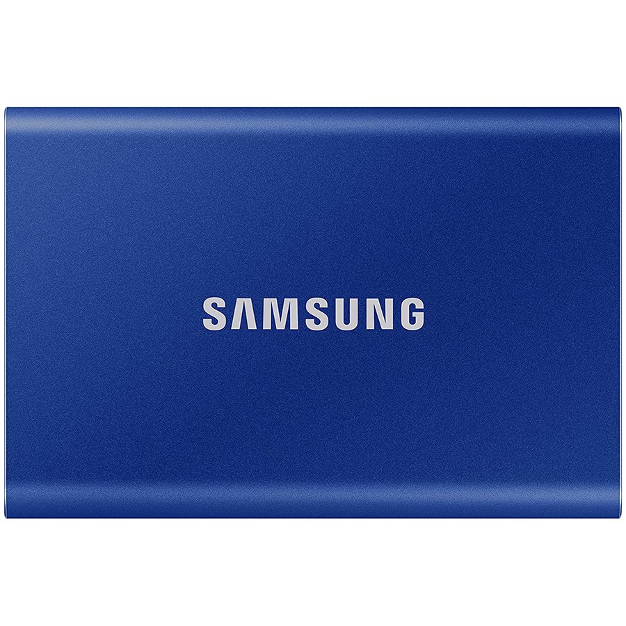 Samsung SSD T7 External 500GB, USB 3.2, 1050/1000 MB/s, included USB Type C-to-C and Type C-to-A cables, 3 yrs, indigo blue