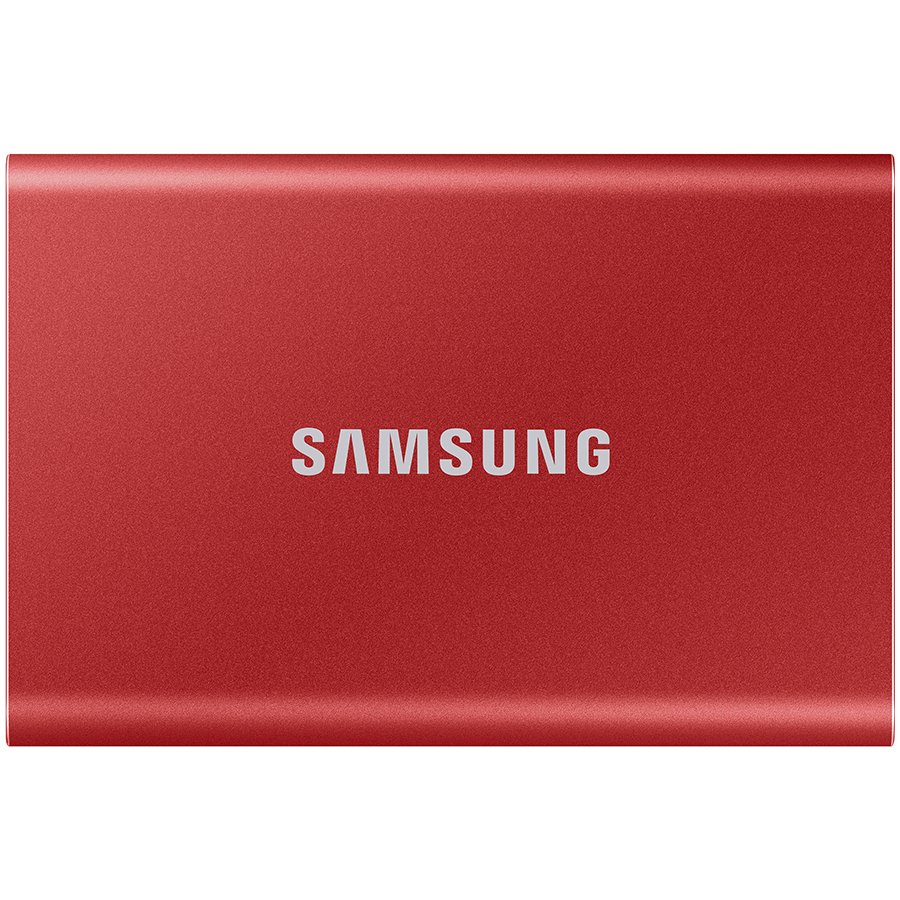 Samsung SSD T7 External 500GB, USB 3.2, 1050/1000 MB/s, included USB Type C-to-C and Type C-to-A cables, 3 yrs, metallic red