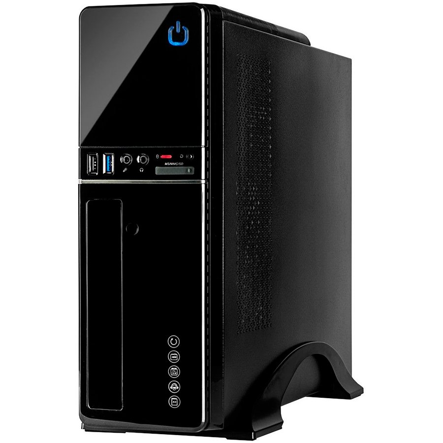 Chassis INTER-TECH IT-607 (Mini-ITX, µATX, USB3.0, USB2.0, HD-Audio, CardReader, Black, PSU optional)