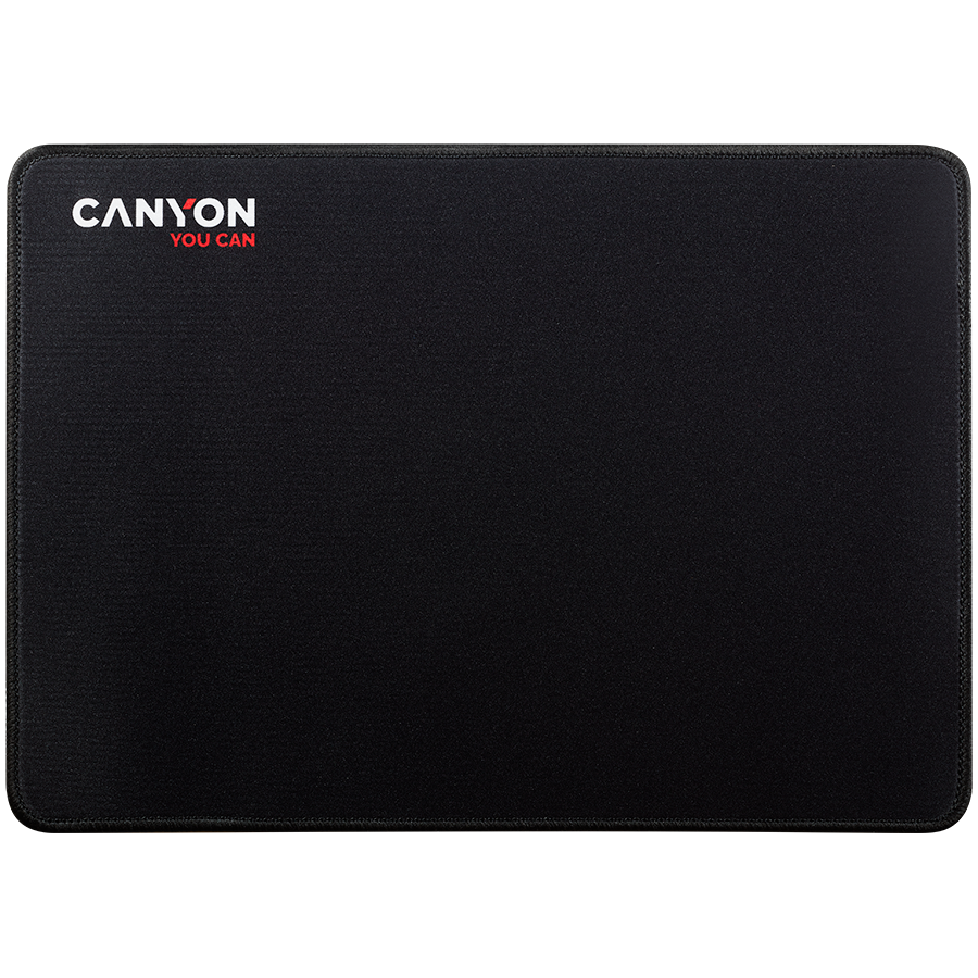 CANYON Mouse pad,350X250X3MM,Multipandex,fully black with our logo (non gaming),blister cardboard