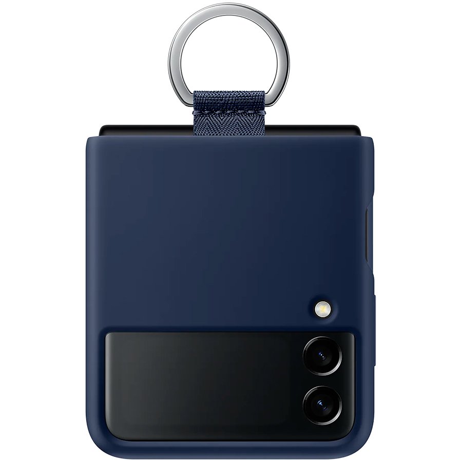 Samsung Galaxy Z Flip3 Silicone Cover with Ring Navy