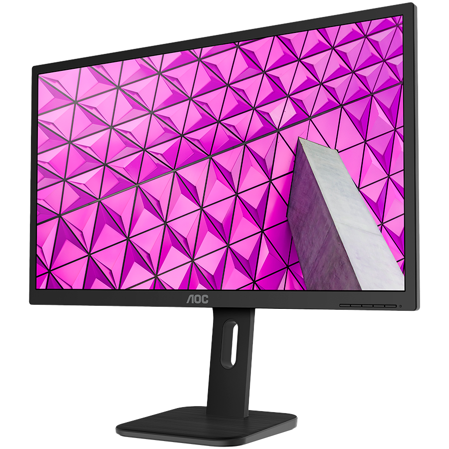 AOC  Monitor LED 24P1 PRO (23.8“, 16:9, 1920x1080, IPS, 250 cd/m², 1000:1, 50M:1, 5 ms, 178/178°, VGA, DP, HDMI, DVI, 4 x USB 3.0, Audio OUT, Speakers, Tilt: -5/+35°, Swivel, Tilt, H. Adjust, VESA, Ergonomic, Borderless) Black, 3y