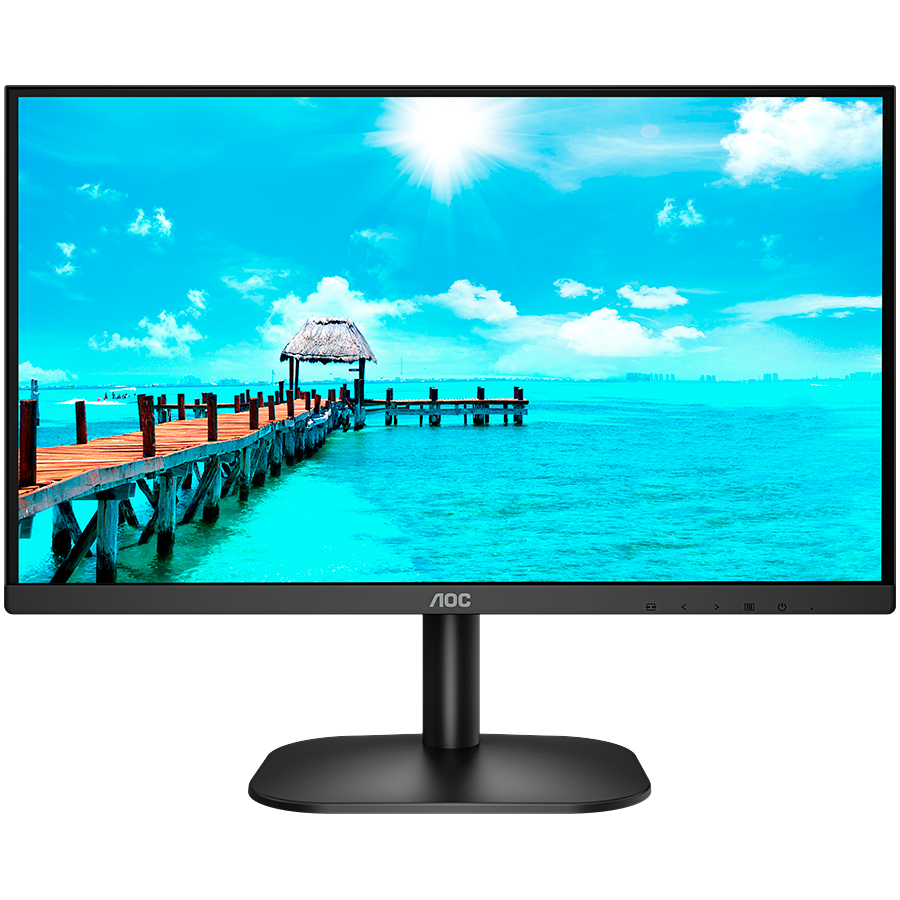 AOC  Monitor LED 22B2H/EU, VA, 54.6 cm (21.5"), 1920 x 1080 pixels, HDMI, 3000:1, 75Hz, 8 Bit, sRGB 98%, Full HD, LED, 4 ms, Black