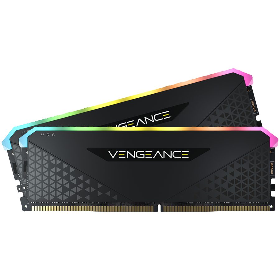 CORSAIR DDR4, 3200MHz 16GB 2x8GB Dimm, 16-20-20-38, XMP 2.0, Vengeance RGB RS, RGB LED, Black PCB, 1.35V, for AMD Ryzen & Intel