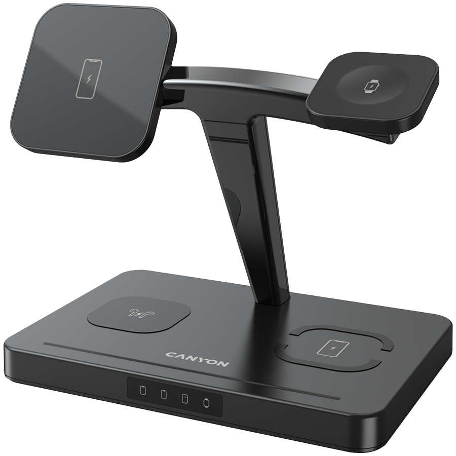 CANYON wireless charger WS-404 15W 4in1 Black