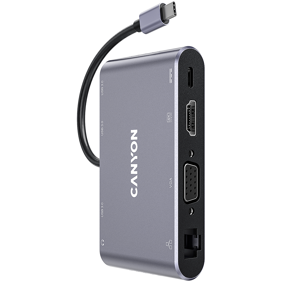 CANYON 8W 1-Port USB-C 4K Grey