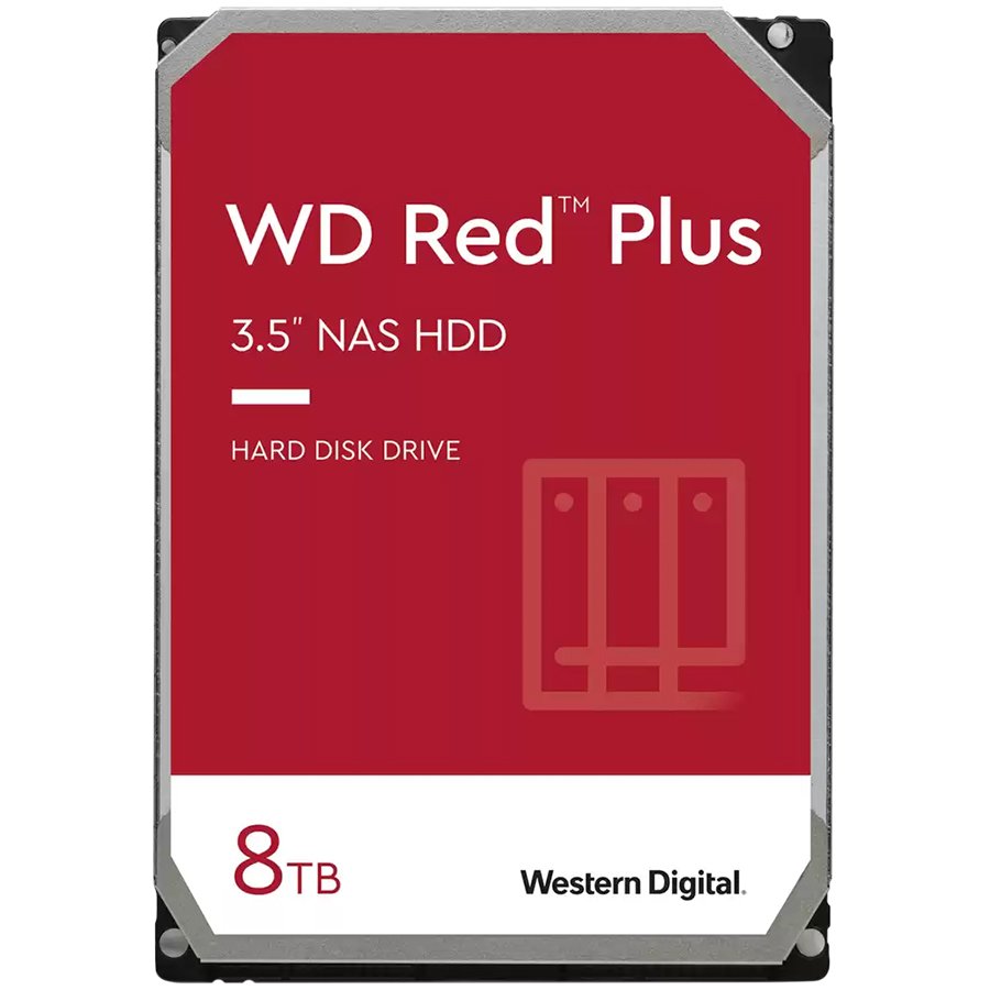 HDD NAS WD Red Plus (3.5', 8TB, 128MB, 5640 RPM, SATA 6 Gb