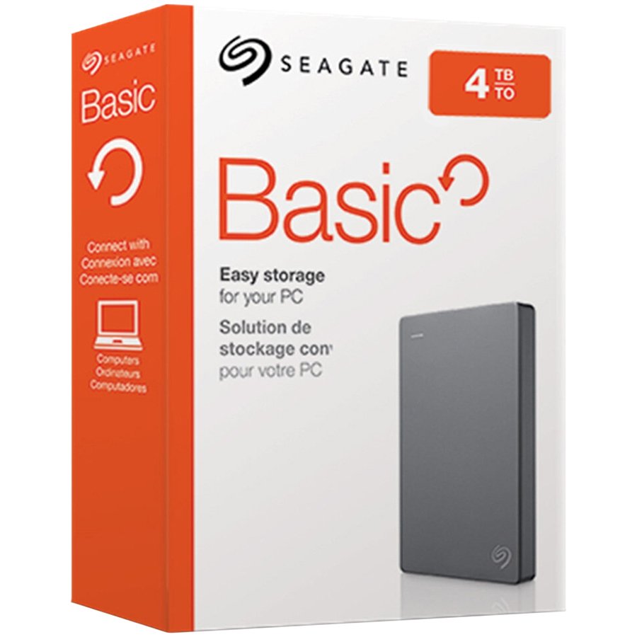 SEAGATE Basic Portable 4TB zunanji disk, 6.35cm (2.5"), USB 3.0