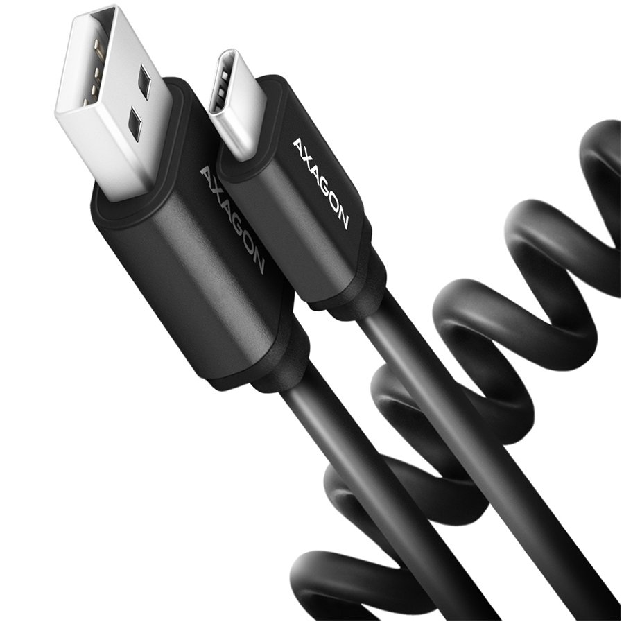 CABLE USB-C TO USB2.0 0.6M/TWISTER BLK BUCM-AM10TB AXAGON