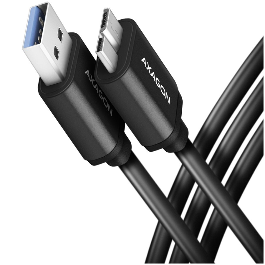CABLE USB3.2 TO MICRO-B 1M/SPEED BLK BUMM3-AM10AB AXAGON