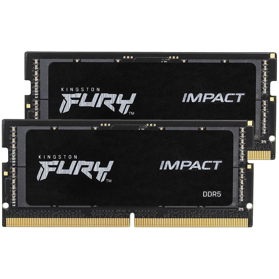 Kingston DRAM 32GB 4800MT/s DDR5 CL38 SODIMM (Kit of 2) FURY Impact PnP
